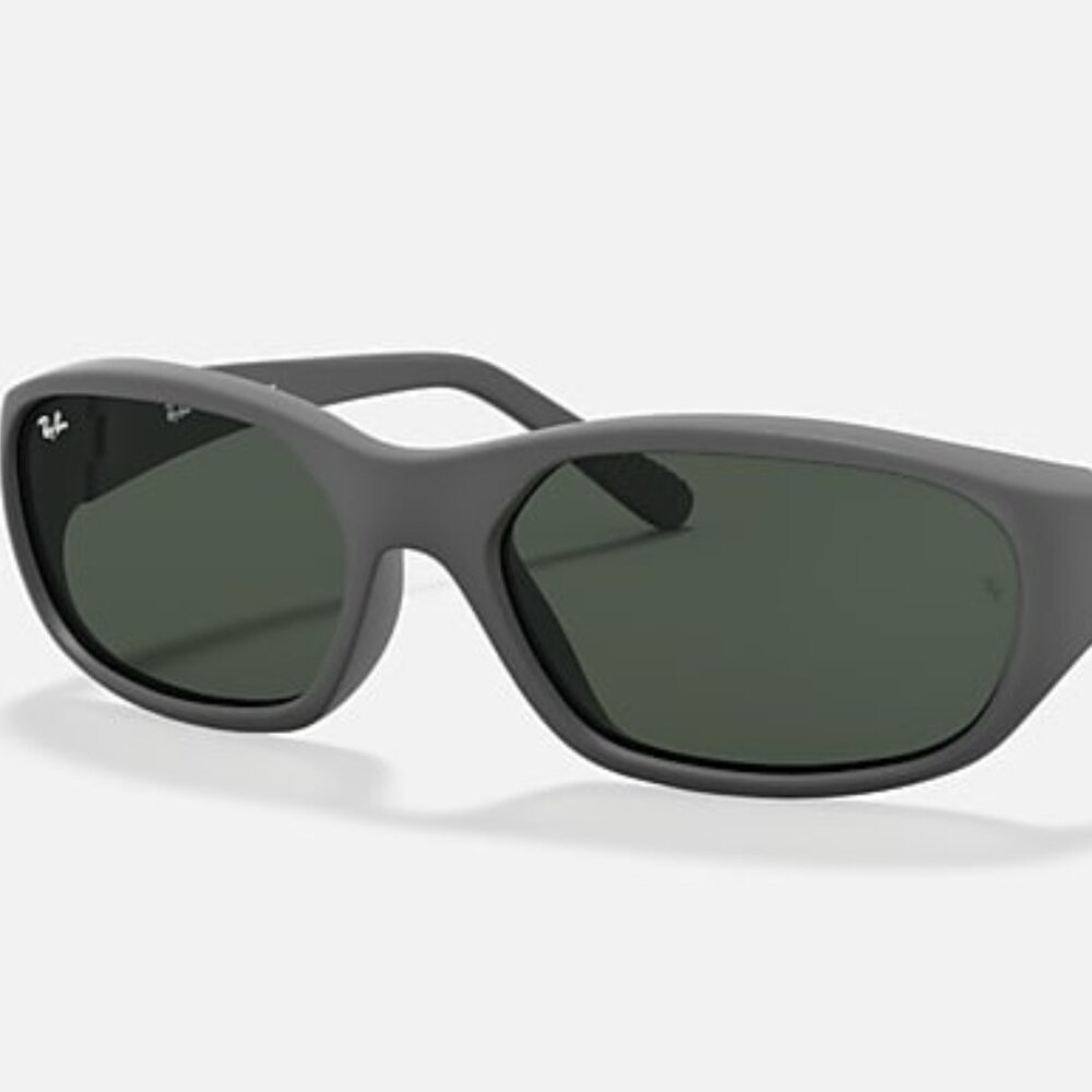 NEW RAY-BAN Daddy-O RB2016 Sunglasses Matte Black Green Lens 59mm